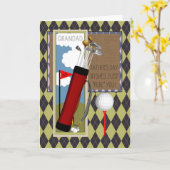 Grandad Golf Club Fête des pères Carte de voeux (Fleur jaune)