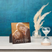 Grandchildren Moderne Script Custom Photo Gift Fotoplaat (Insitu)