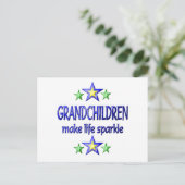 Grandchildren Sparkle Briefkaart (Staand voorkant)