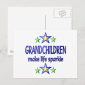 Grandchildren Sparkle Briefkaart (Voorkant / Achterkant)