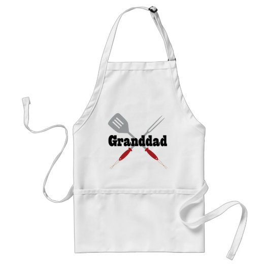 Granddad Barbeque Gift Standaard Schort (Voorkant)