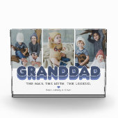 Granddad Man Myth Legend Foto Block (Voorkant)