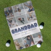 Granddad Modern Photo Collage Golf Serviette