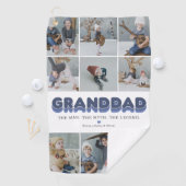 Granddad Modern Photo Collage Golf Towel Golfhanddoek (Insitu)