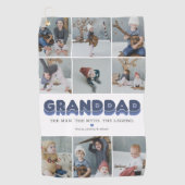 Granddad Modern Photo Collage Golf Towel Golfhanddoek (Voorkant)