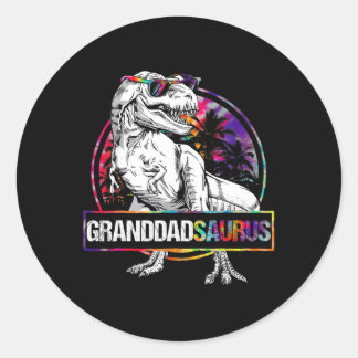 Granddadsaurus Dinosaur Granddad Saurus Matching T Ronde Sticker