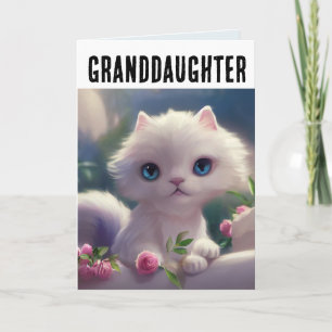 GRANDDAUGHTER CAT KITTEN ANNIVERSAIRE Carte de voe