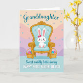 Granddaughter Easter Bunny Card Kaart (Gele Bloem)