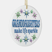 Granddaughters Sparkle Keramisch Ornament (Rechts)