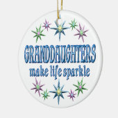 Granddaughters Sparkle Keramisch Ornament (Links)