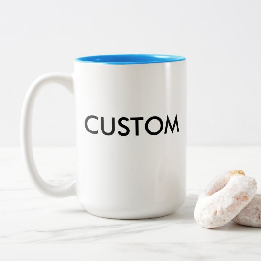 Grande 15oz tasse à deux tons faite sur commande - (Avec donut)