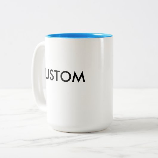 Grande 15oz tasse à deux tons faite sur commande - (Devant gauche)