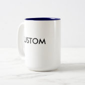Grande 15oz tasse à deux tons faite sur commande - (Devant gauche)