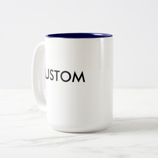 Grande 15oz tasse à deux tons faite sur commande - (Devant gauche)