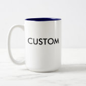 Grande 15oz tasse à deux tons faite sur commande - (Gauche)