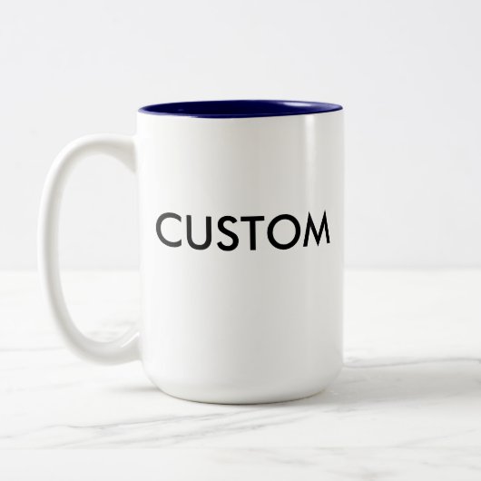 Grande 15oz tasse à deux tons faite sur commande - (Gauche)