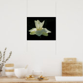 Grande affiche blanche de fleurs de lotus (Cuisine)
