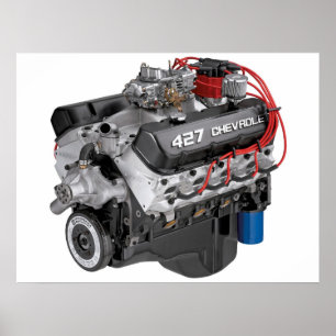 Grande affiche de moteur de bloc de 427 Chevy
