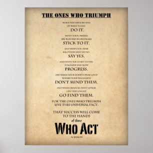 Grande affiche de motivation "celle qui triomphent