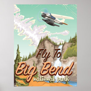 Grande affiche de voyage vintage du parc national
