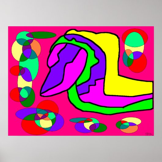Grande affiche design imprimé couleurs vives (Devant)