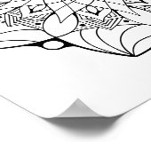 Grande affiche Mandala en couleur (Coin)