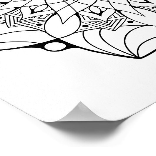 Grande affiche Mandala en couleur (Coin)