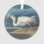 Grande Aigrette d'Audubon : Oiseau côtier vintage (dos)