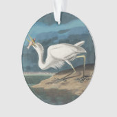 Grande Aigrette d'Audubon : Oiseau côtier vintage (devant)