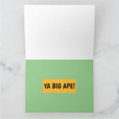 GRANDE APE FUNNY GORILLA CARTES D'ANNIVERSAIRE SUR (Intérieur)