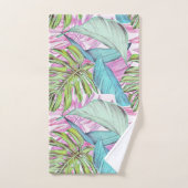 Grande aquarelle feuille tropicale colorée (Serviette à main)
