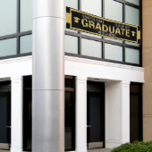 Grande bannière de graduation en noir et or extéri (Bâtiment extérieur)