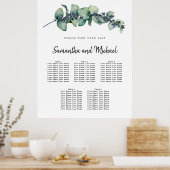 Grande Berry Eucalyptus Tableau de sièges 5 tables (Cuisine)