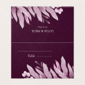 Grande Bourgogne Mariage Feuille Cartes de Place (Extérieur déplié)