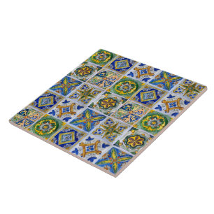 Grande carreaux en céramique de style sicilien "Si