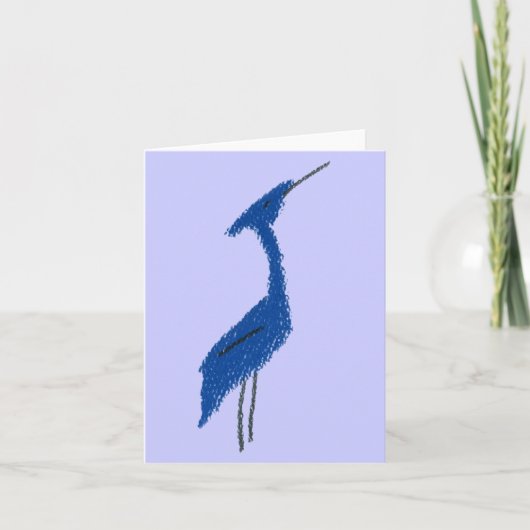 GRANDE carte BLEUE HERON (Devant)