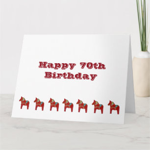 Grande carte Cheval Dala 70e Anniversaire