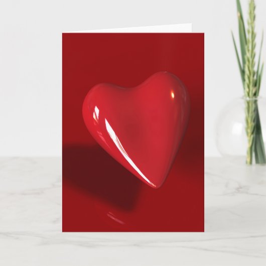 Grande carte cœur rouge (Devant)