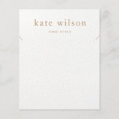 Grande carte d'affichage en cuir blanc (image) (Devant)