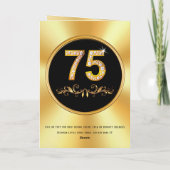 GRANDE, carte d'anniversaire 75 ans pour papa, gra (Dos)