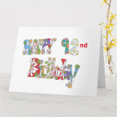 Grande carte d'anniversaire 92e (Fleur jaune)