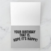 GRANDE CARTE D'ANNIVERSAIRE ALIEN UFO SPACESHIP FU (Intérieur)