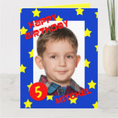 Grande carte d'anniversaire avec grande photo pers (Devant)