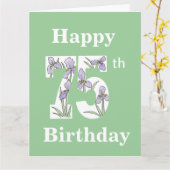 Grande carte d'anniversaire Big 75th (Fleur jaune)
