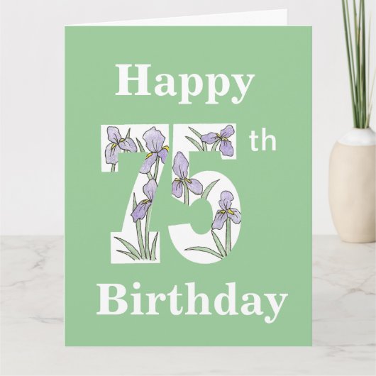 Grande carte d'anniversaire Big 75th (Devant)