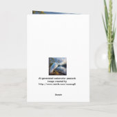 Grande carte d'anniversaire d'oiseaux d'aigrette b (Dos)