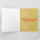 Grande carte d'anniversaire - Milestone Gold (Intérieur)