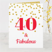 Grande carte d'anniversaire - Milestone Gold (Fleur jaune)
