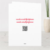 Grande carte d'anniversaire - Milestone Gold (Dos)