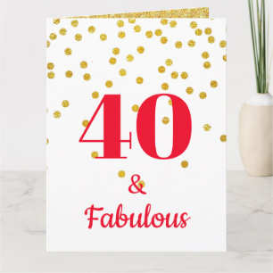 Grande carte d'anniversaire - Milestone Gold
